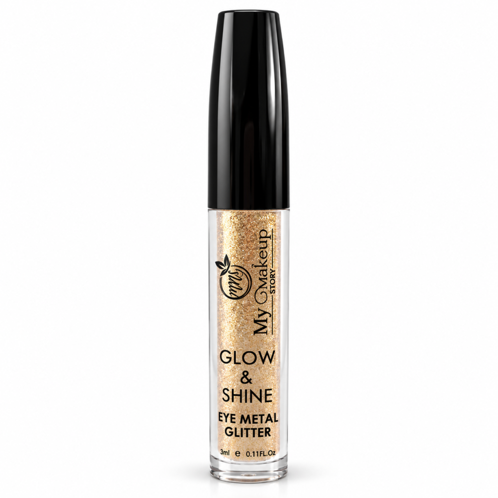 سایه چشم مایع شاین مای میکاپ استوری مدل Glow & Shine Eye Metal Glitter