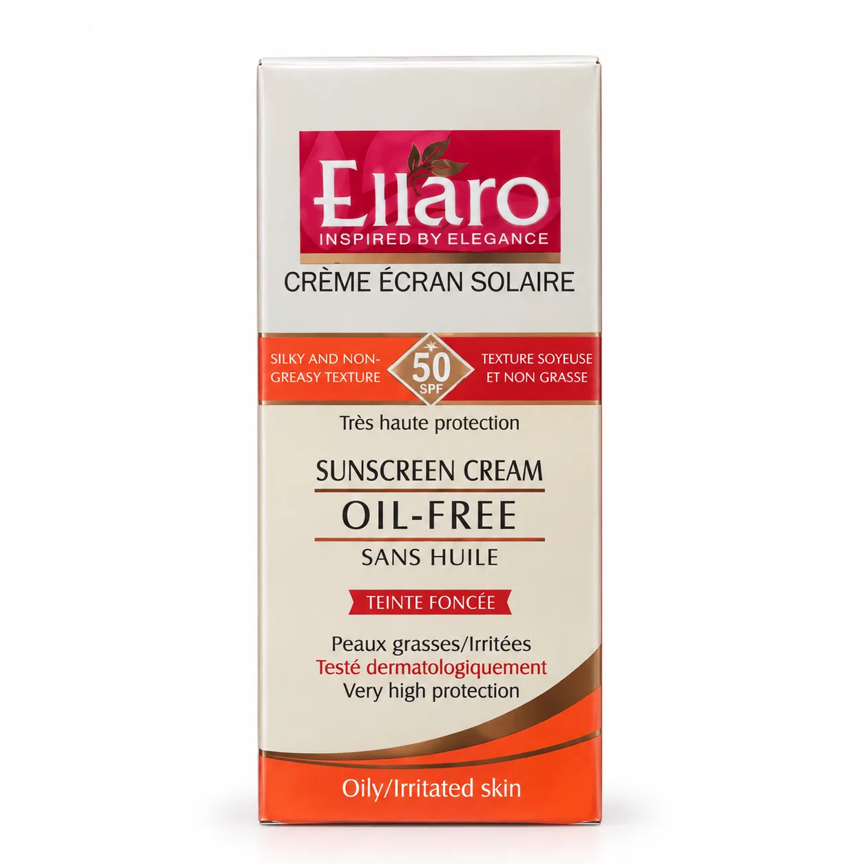 elaro-oil-free-sunscreen-spf50 کرم ضد آفتاب فاقد چربی الارو SPF50 مناسب پوست چرب