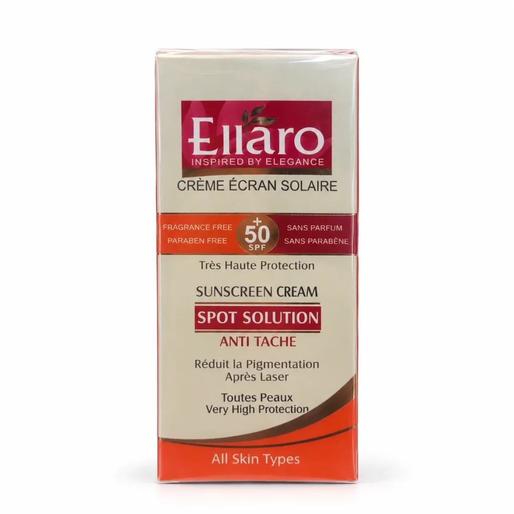 کرم ضد آفتاب ضد لک الارو SPF50+ مدل Spot Solution بی‌رنگ